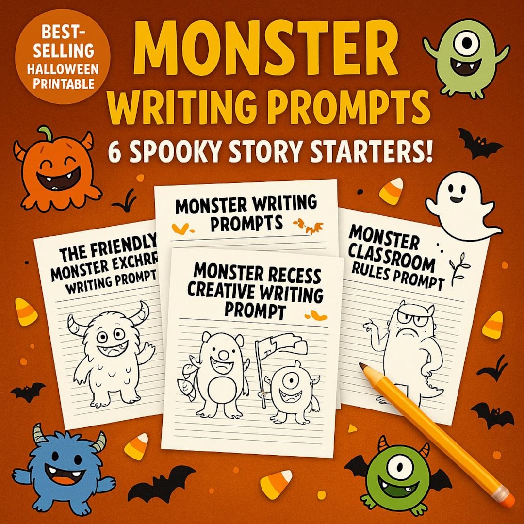 Halloween Writing Prompts for Kids: 6 Spooky Creative Worksheets ...
