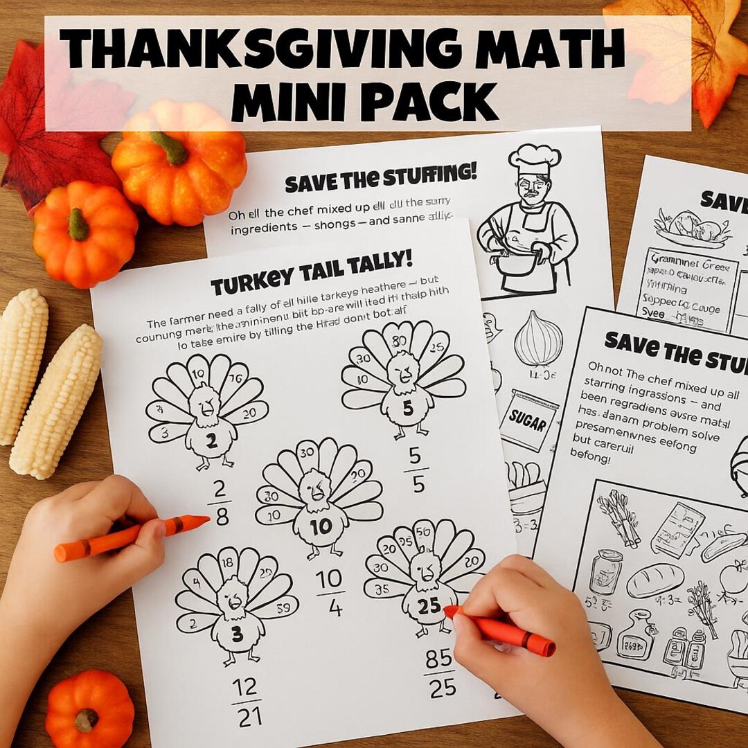 Thanksgiving Math Mini Pack | Skip Counting & Graphing Activities for ...