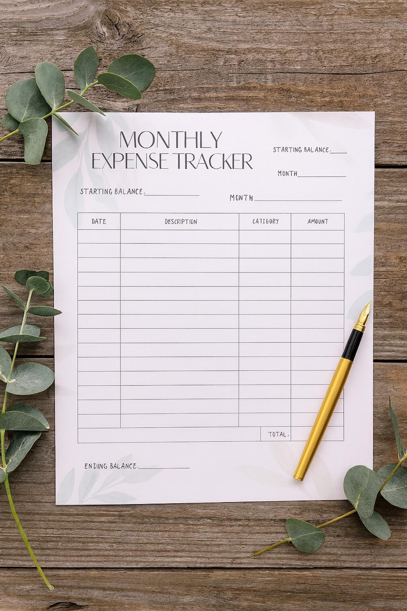Minimalist Monthly Expense Tracker: Printable Budget Planner (PDF) - Etsy
