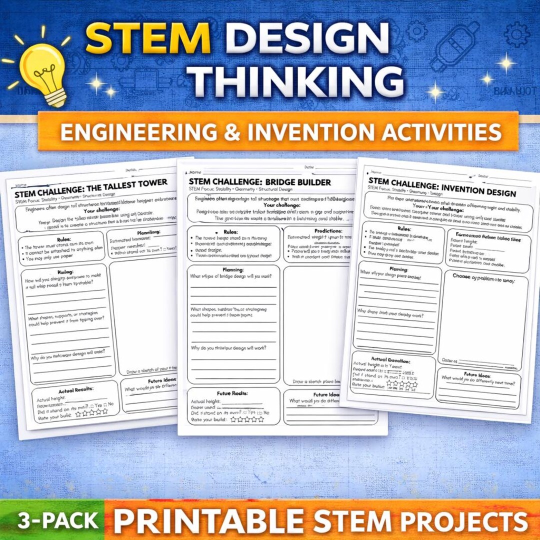 STEM Design Thinking Challenges | Invention & Everyday Problem Solving ...