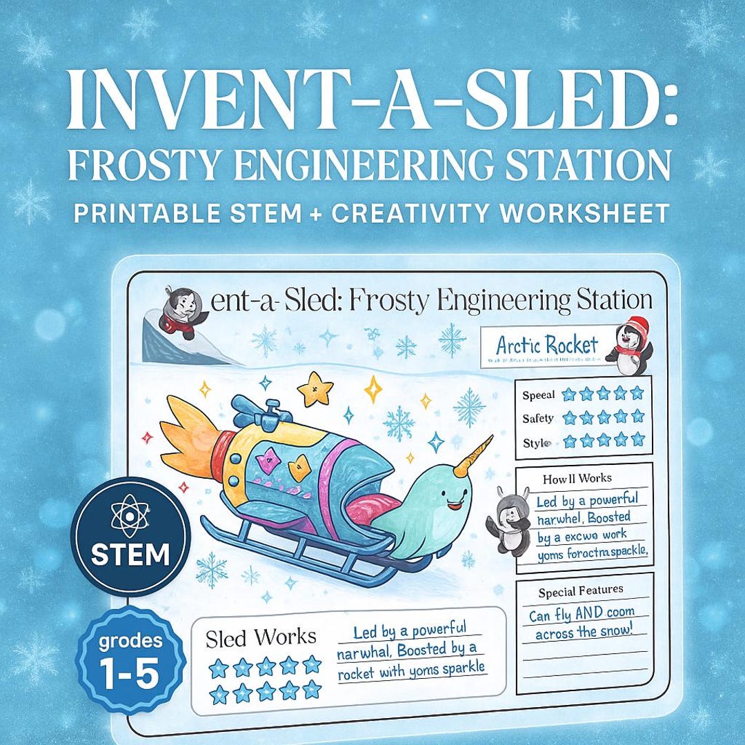 Invent-a-sled: Frosty Engineering Station – Printable STEM + Creativity ...