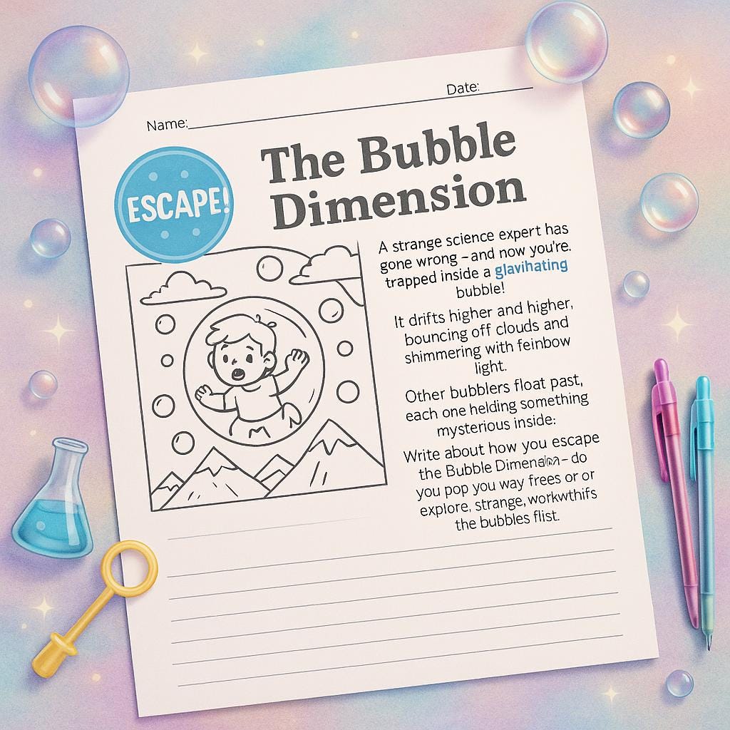 Escape! Science Adventure Writing Trio – Lab, Time & Bubble Challenges ...