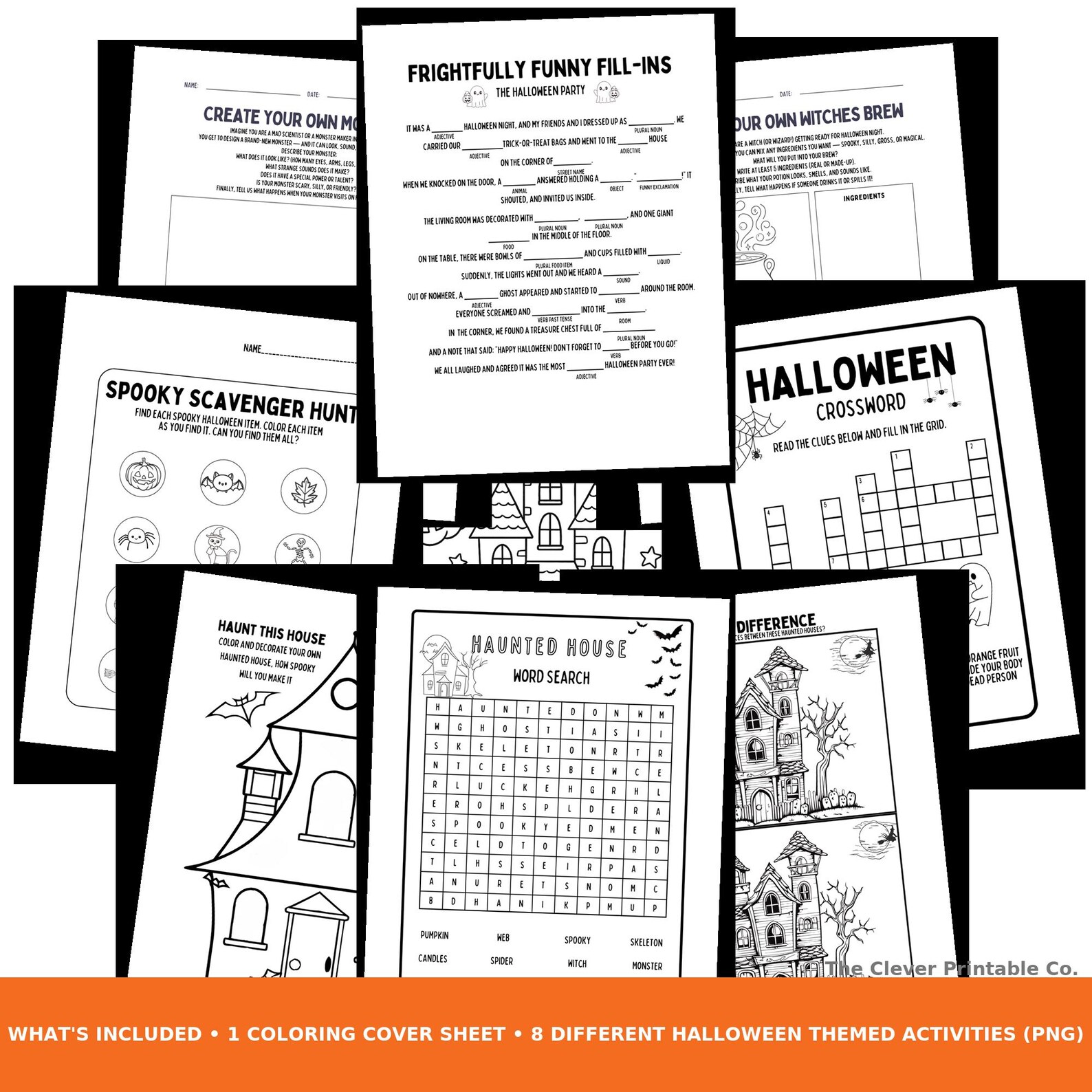 Halloween Activity Pack: 8 Printable Games for Kids (digital Download ...