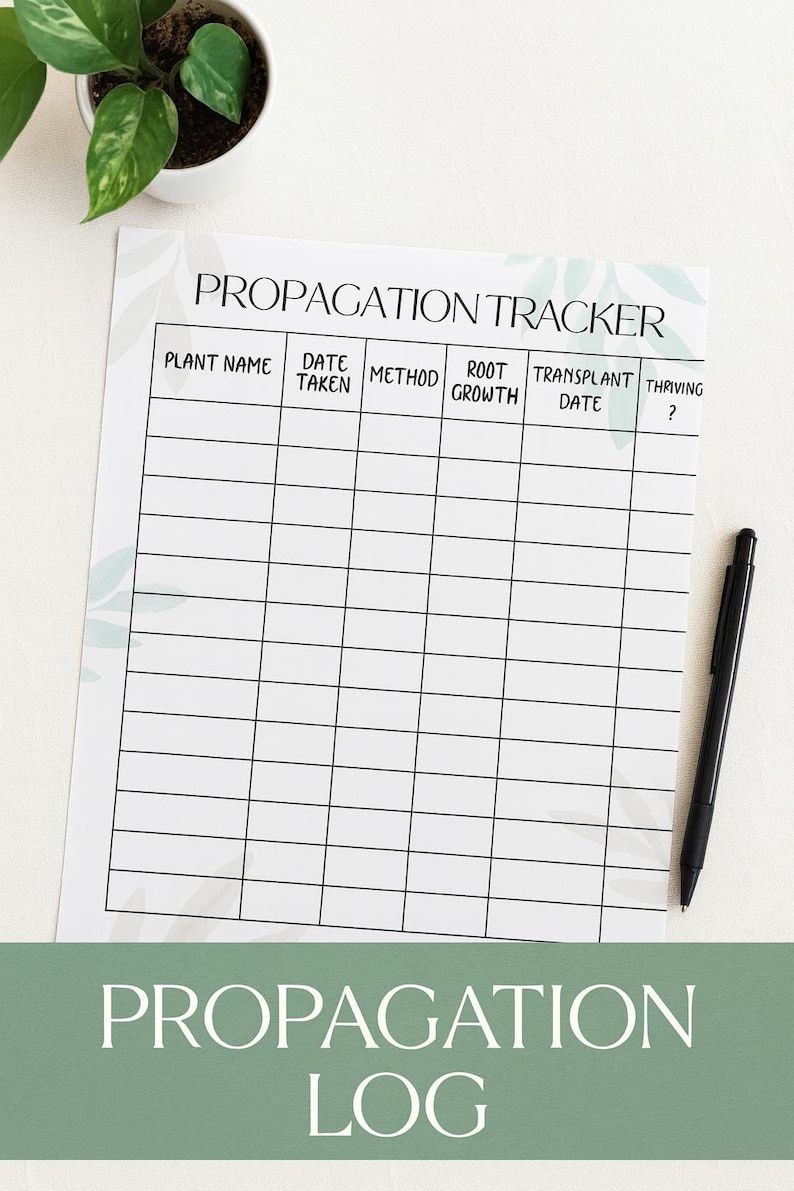 Propagation Tracker – Plant Cuttings Log Sheet - Etsy