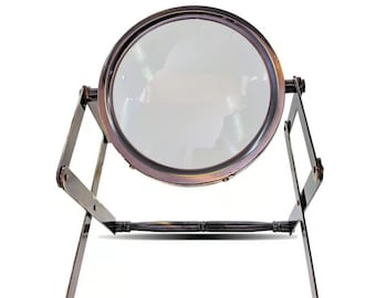 Large Magnifying Glass on Stand, Desktop Reading Magnifier, Vintage Style Magnifier, Office Desk Decor, Gift for Readers