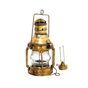 Anchor Oil Lantern Brass Copper Ship Boat Marine Lamp 12 inch oil lamp burner lantern for Christmas home decor Best Gifts And Father&#39;s Day