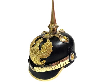 German Pickelhaube Imperial Prussian Helmet Black  German Helmet Best gift for him! Best For Gift Father's Day