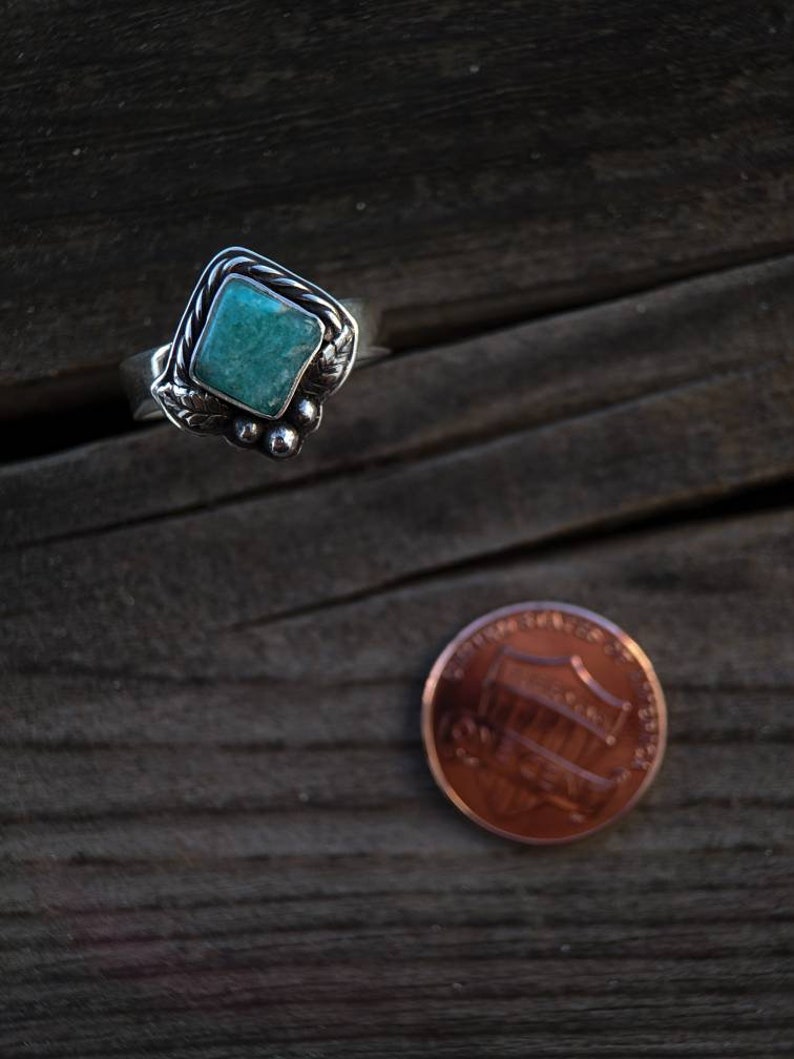 Amazonite Floral Ring