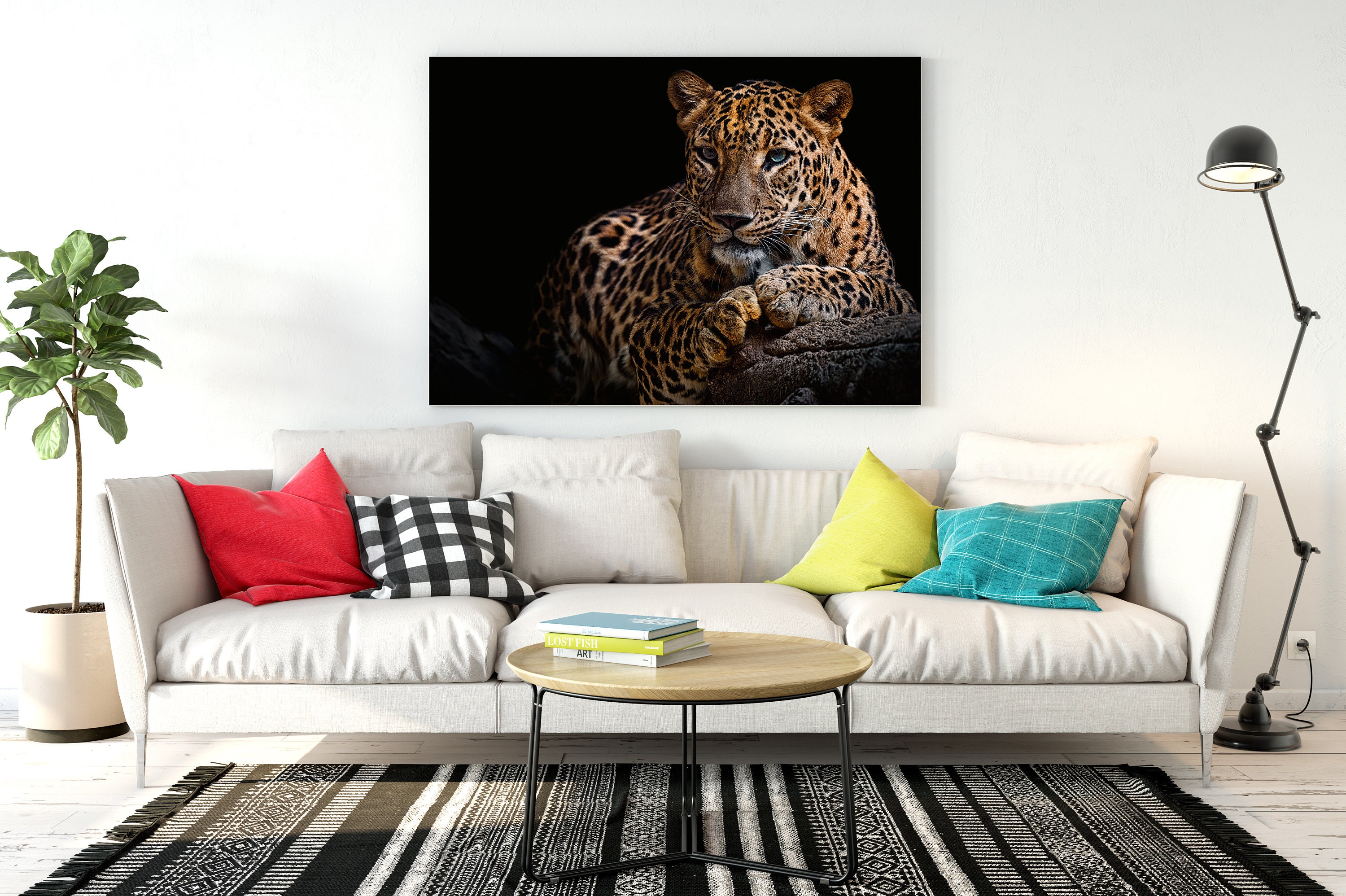 Leopard Home Decor / Leopard Print on Canvas / Leopard Wall Etsy