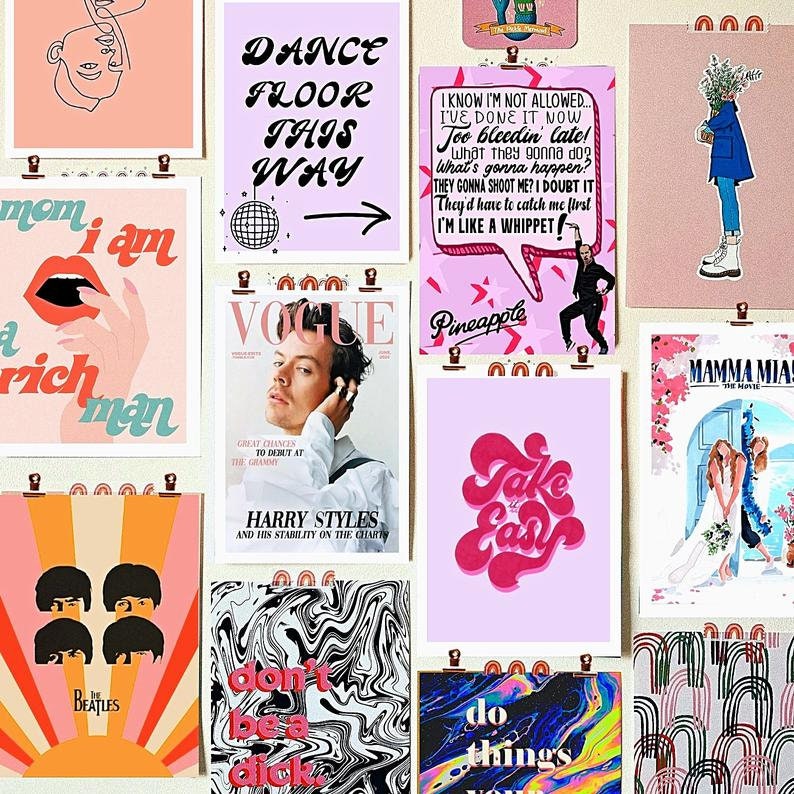 Female Typography Poster Print Pink 'GIRLS GIRLS | Etsy UK