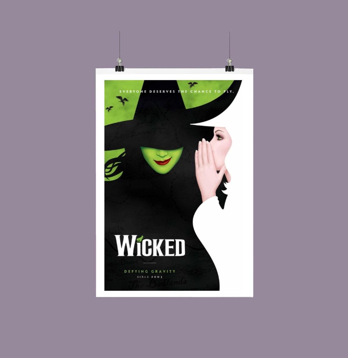 Wicked Musical Poster A4/A5/DIGITAL Broadway Official | Etsy