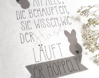 Outline Easter embroidery file in 5 sizes The bunny hops 13x18, 16x26, 18x30, 20x30 & 24x36