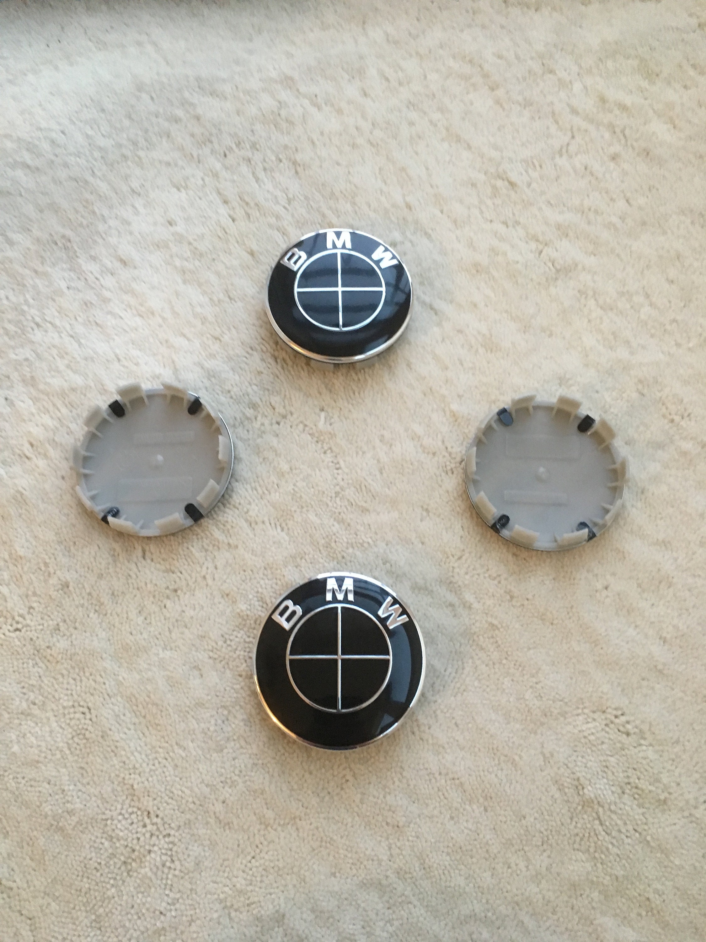 Wheel center hub caps 68mm Full Black for BMW 36136783536 Etsy