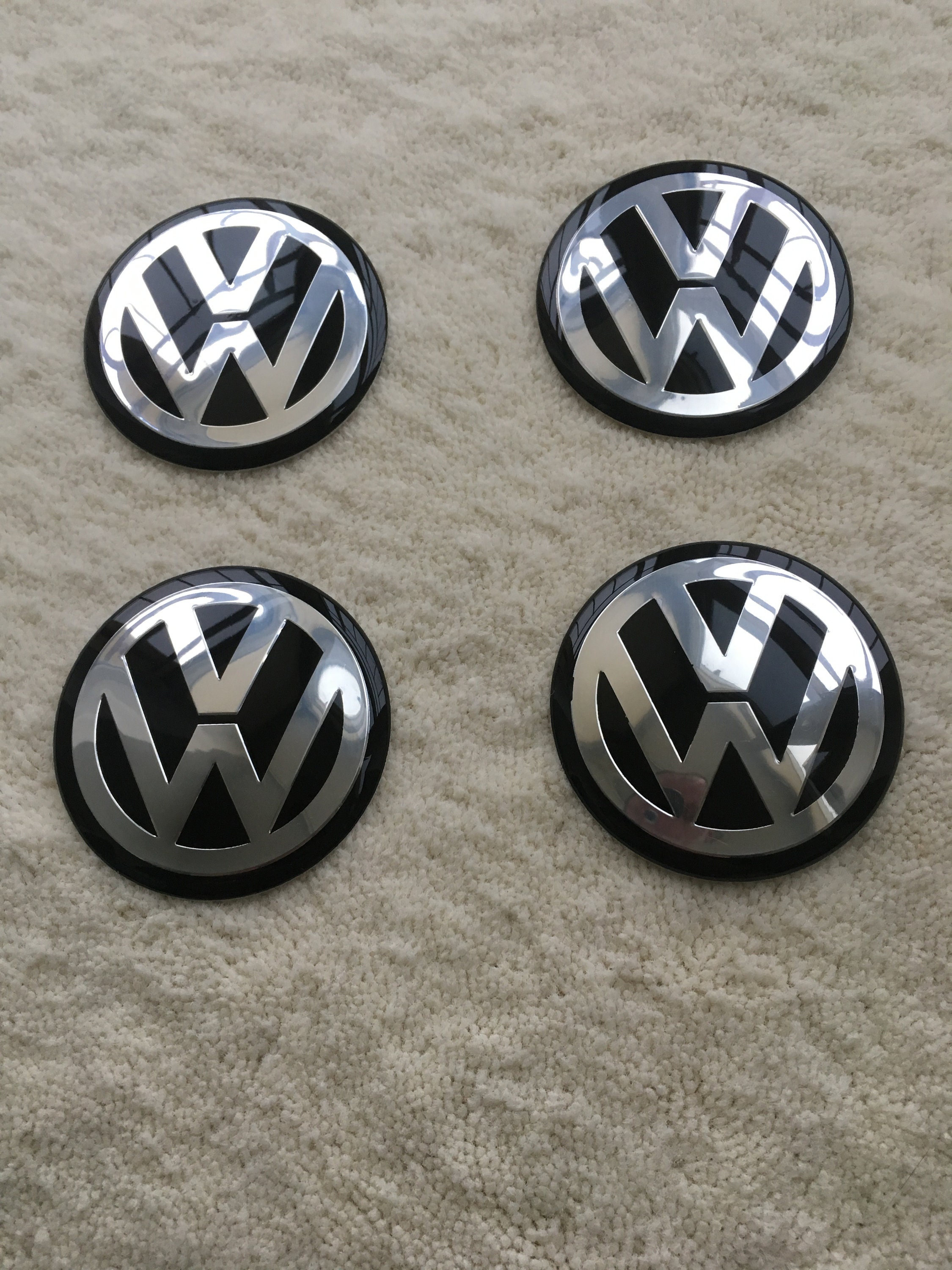 4X Volkswagen Wheel Centre Caps Stickers 65mm Etsy