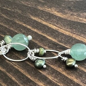 Green Aventurine and Freshwater Pearl Necklace