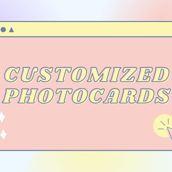 BACK TO BACK (two sided/double sided) Custom Photocards | Glitter | Matte | Glossy | Holo rainbow | Holo broken glass | Holographic | 3D