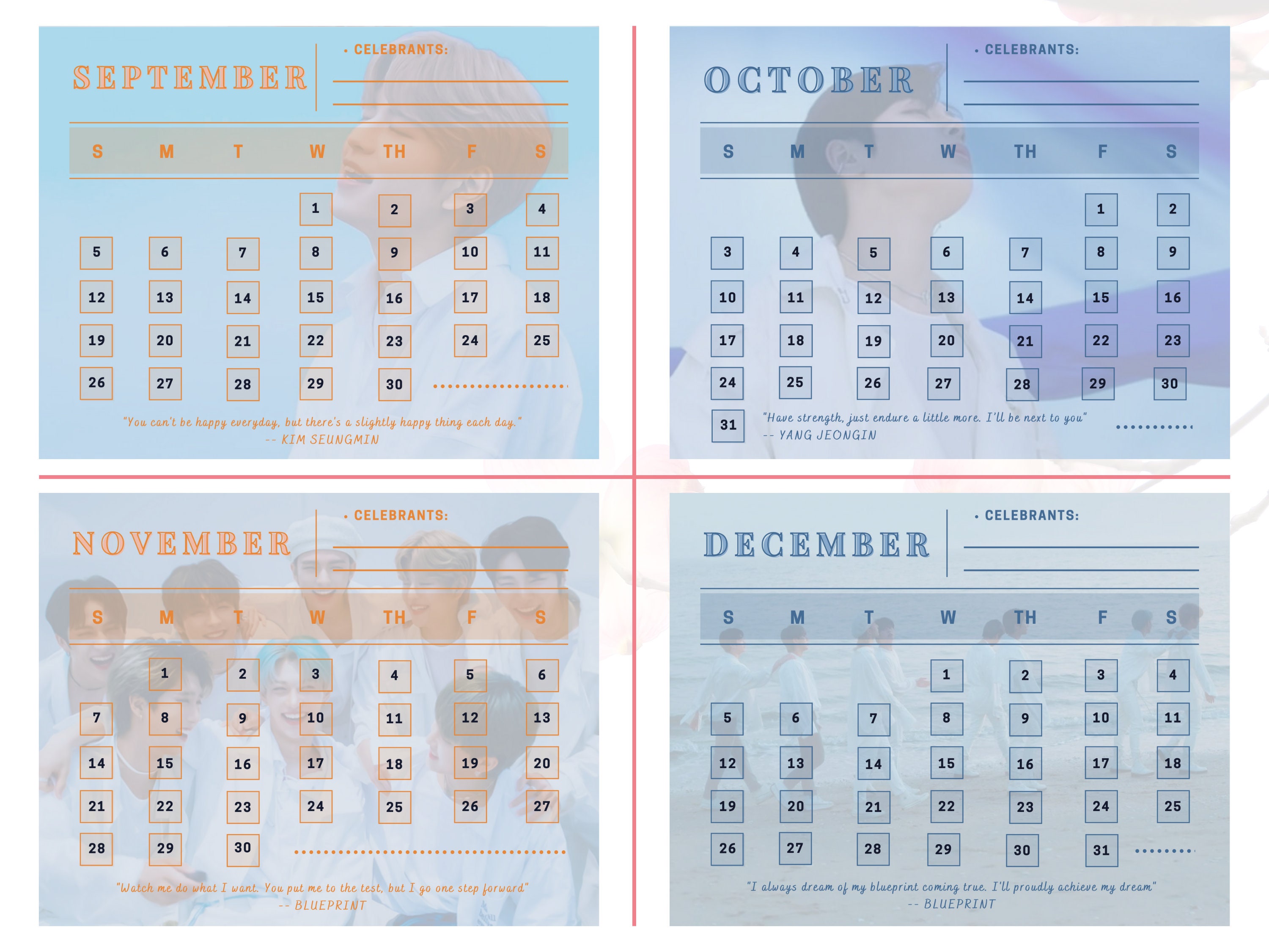 New Kpop Stray Kids 2021 digital download printable monthly | Etsy