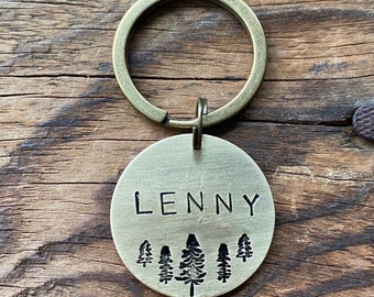 Dog tag WALDLIEBE, personalized dog tag, dog tag with name, dog ID, metal tag with pendant for animals