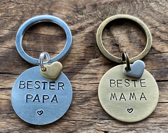 Pendant with heart, wedding anniversary, personalized keychain, personalized, Mother's Day, Valentine's Day, Father's Day, bridesmaid
