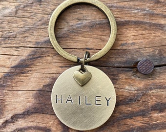 Dog tag with HEART, personalized dog tag, dog ID