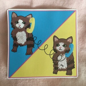 Autocollant d’appel de chat, autocollant d’animal, autocollant de jeu de mots, autocollant d’ordinateur portatif, autocollant de bouteille d’eau, autocollant de chat