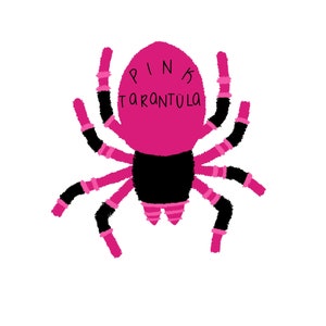 Naklejka Pink Tarantula, naklejka na zespół, naklejka ze zwierzęciem, naklejka z owadem, naklejka na butelkę z wodą, naklejka na laptopa, naklejka z pająkiem