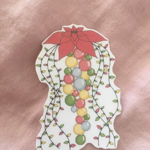 Holiday Jellyfish Sticker, Ozean Sticker, Tier Sticker, Laptop Sticker, Wasserflasche Sticker, Urlaub Sticker, Weihnachtssticker