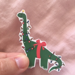 Pegatina de Vacaciones-Saurus, pegatina de dinosaurio, pegatina de dinosaurio, pegatina de dinosaurio, pegatina de navidad, pegatina de navidad, pegatina de animal, pegatina de computadora portátil, pegatina de botella de agua