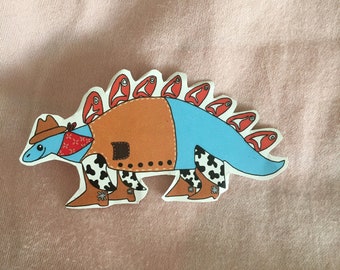 Steak-o-Saurus Aufkleber, Dinosaurier-Aufkleber, Dino-Aufkleber, Lebensmittel-Aufkleber, Wortspiel-Aufkleber, Tier-Aufkleber, Laptop-Aufkleber, Wasserflasche Aufkleber