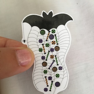 Spooky Jellyfish Sticker, ocean sticker, jyellyfish sticker, laptop sticker, water bottle sticker, halloween sticker, spooky sticker
