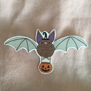 Naklejka nietoperz, naklejka ze zwierzęciem, naklejka z kalamburem, naklejka na laptopa, naklejka na butelkę z wodą, naklejka na Halloween, naklejka na święta, naklejka nietoperz