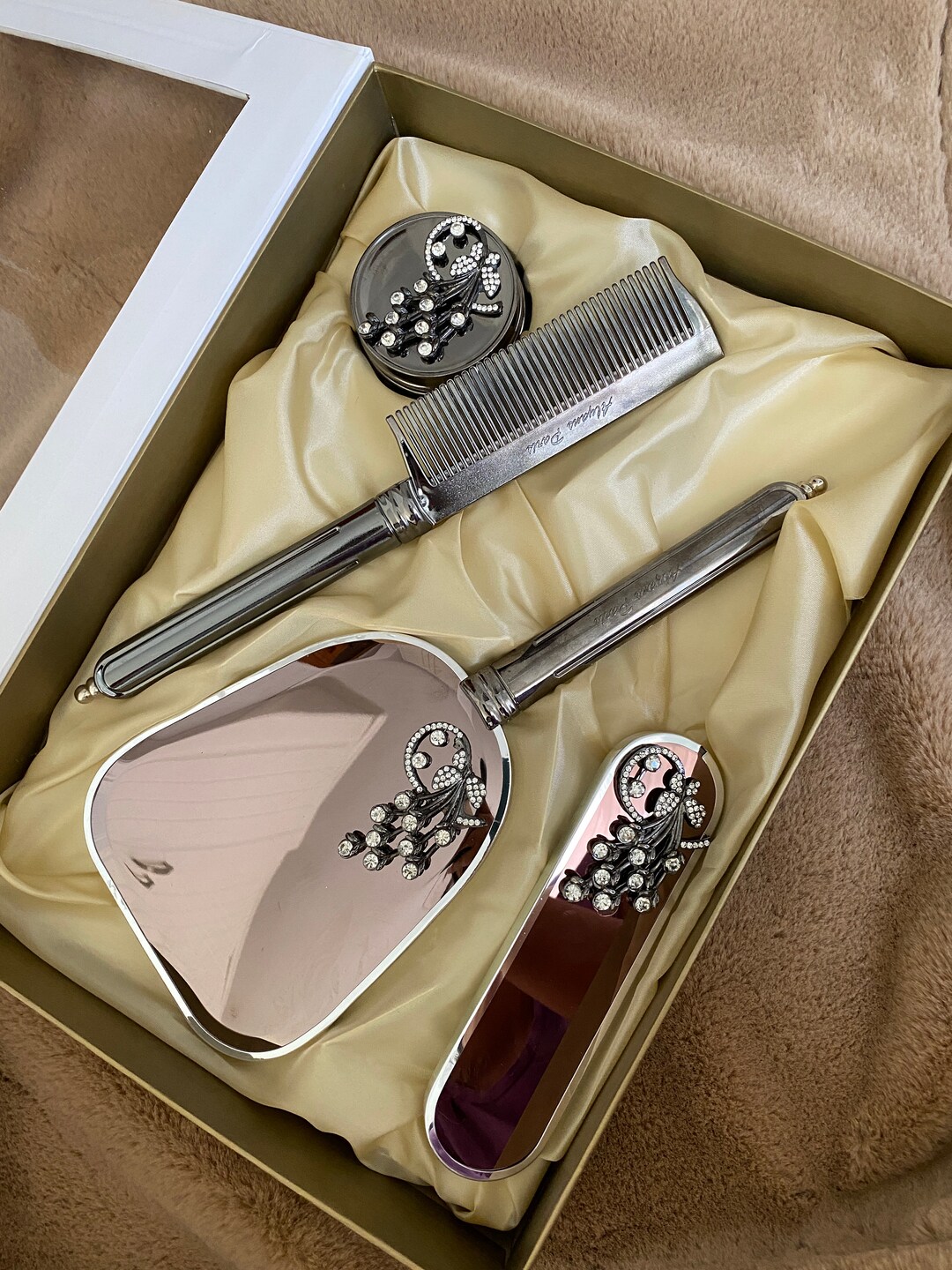 Brush and Mirror Set Mirror and Comb Set Personalized Gift Etsy