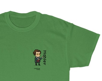 Mahler T-Shirt by ClassicalPixel | Classical Music Pixel Art | Music Tees Gifts Everyday Wear
