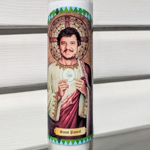Saint Pedro Pascal Celebrity Prayer Candle - Joel Miller, Prince Oberyn Martell, Narcos,  Pedro Pascal Candle