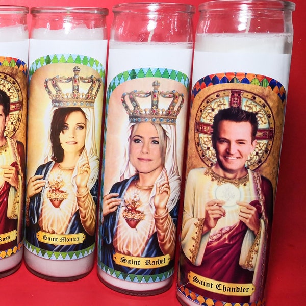 Matthew Perry Saint Chandler Bing Celebrity Prayer Candle Friends TV Show Gift