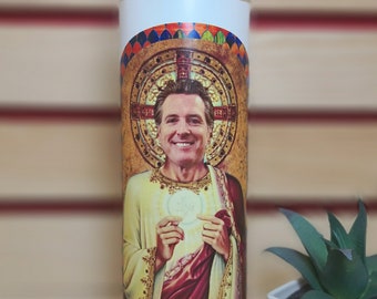 Gavin Newsom Prayer Candle - Saint Newsom Governor of California Prayer Candle California Gift Political Gift Governor Newsom