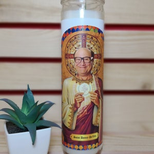 Danny DeVito Prayer Candle Saint Danny DeVito Gift Candle Humor Funny Celebrity Prayer Candle - Candle Sticker or the Complete Candle
