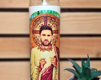 Lionel Messi Prayer Candle Argentine Footballer Barcelona Fan Gift FC Barcelona Saint Lionel Messi Soccer Player Gift