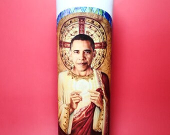 Barack Obama Prayer Candle Barack Obama Gift Funny Prayer Candle Saint Barack Obama Prayer Candle Saint Michelle Obama Prayer Candle POTUS