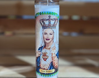 Saint Joumana Prayer Candle - The Patron Saint of Your Rights - Joumana Kayrouz Fan Gift - Celebrity Prayer Candle