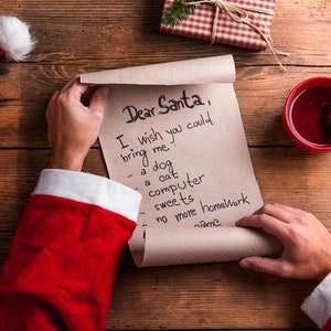 Carta personalizada escrita a mano de Elfo de Santa