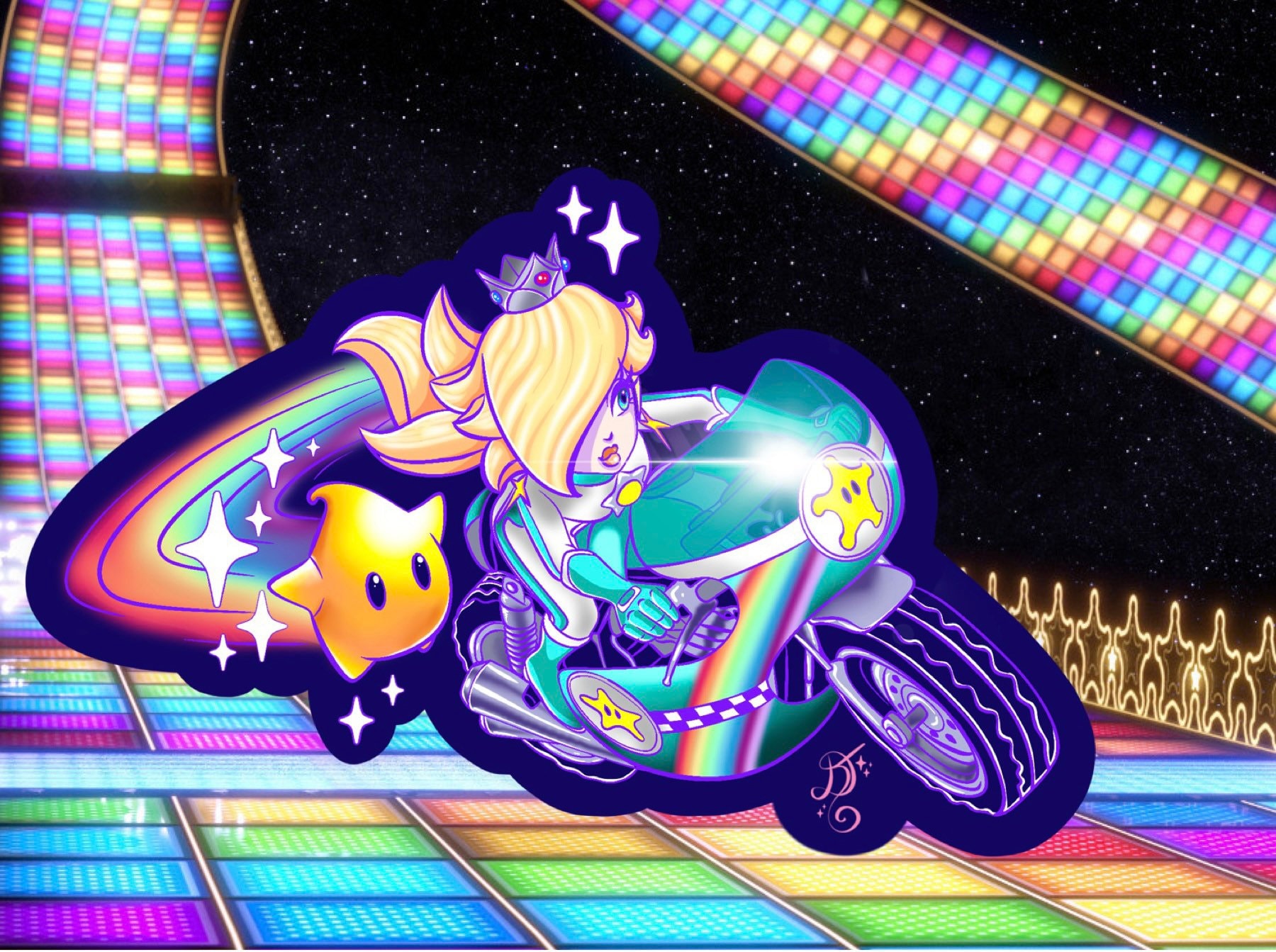 Rosalina Mario Kart Wii Bike