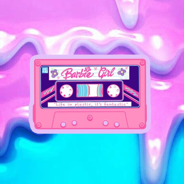 Doll cassette tape/80s/90s vinyl sticker