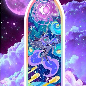 Princess Luna stained glass holographic vinyl sticker/ My little Pony