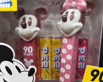 Disney Mickey Mouse 90 Years of Magic PEZ Candy Dispensers Set Lot of 2