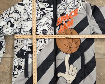 Vintage Members Only Looney Tunes Space Jam Puffer Mens XL Bugs