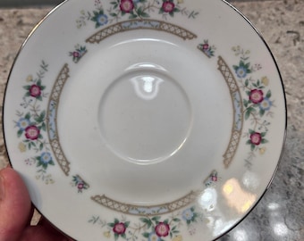 Platillo de porcelana fina IMOCO Stratford n.° 1188 con diseño floral enrejado, fabricado en Japón, de repuesto, 14 cm (5,5 pulgadas)