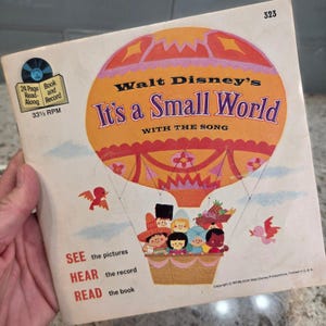 Walt Disney It's a Small World meeleesboek en record 33 1/3 RPM 1968 323