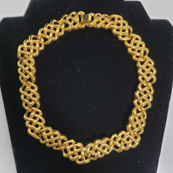 Vintage Celebrity NY Necklace Bracelet Set Chunky… - image 2