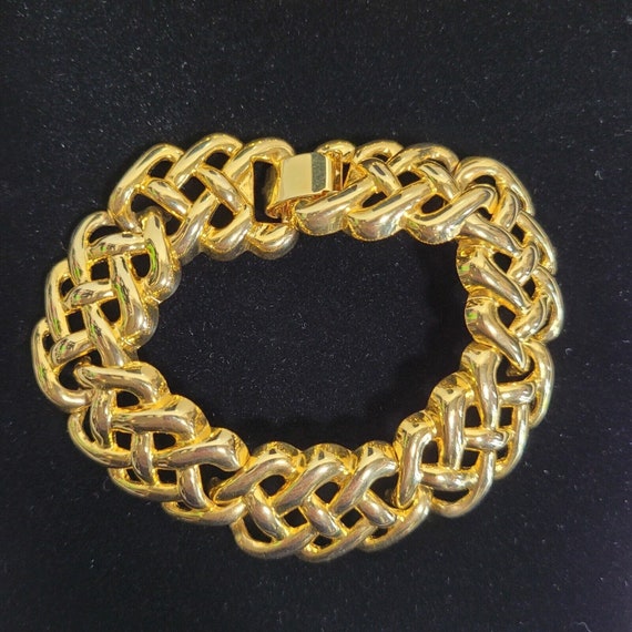 Vintage Celebrity NY Necklace Bracelet Set Chunky… - image 3